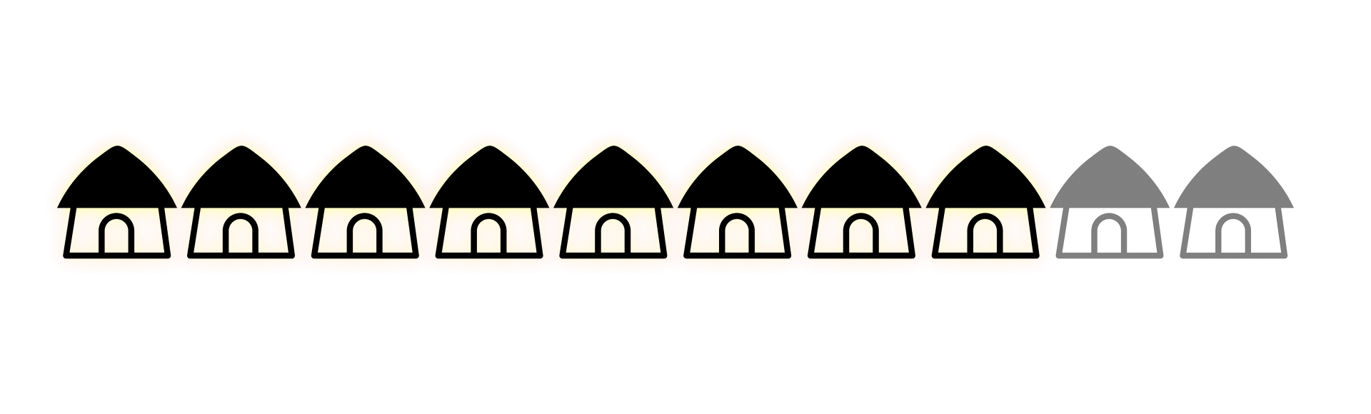 Houses that are lighting up and how many more we need Houses that are lighting up and how many more we need